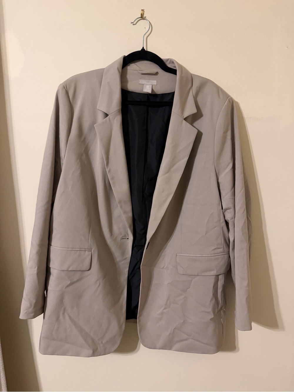 H&M Light Gray Women's Single-Button Blazer